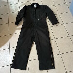 Walls Black Work Wear Jacket with Corduroy Collar large